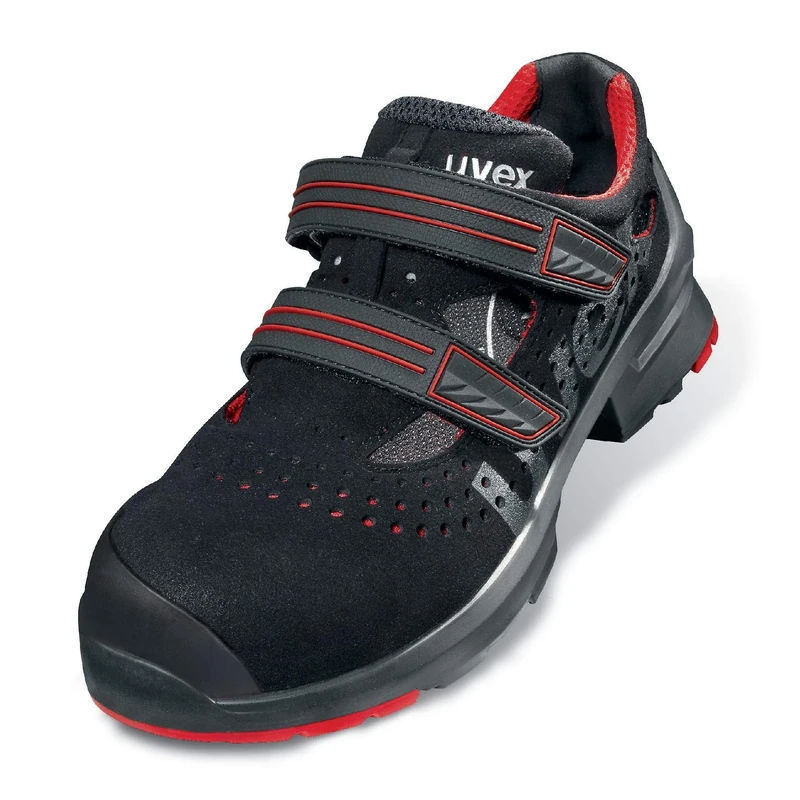 Uvex Safety sneakers / Industrial work boot One 8516 S3, black/red, Width: 11, died. Sizes - black/red 49 EU