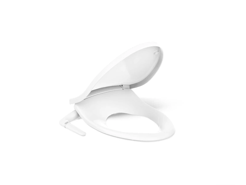KOHLER 5724-0 Puretide Toliet Seat, Elongated Manual Non Electric Bidet with Adjusting Spray Pressure and Position, Quiet-Close Lid, White