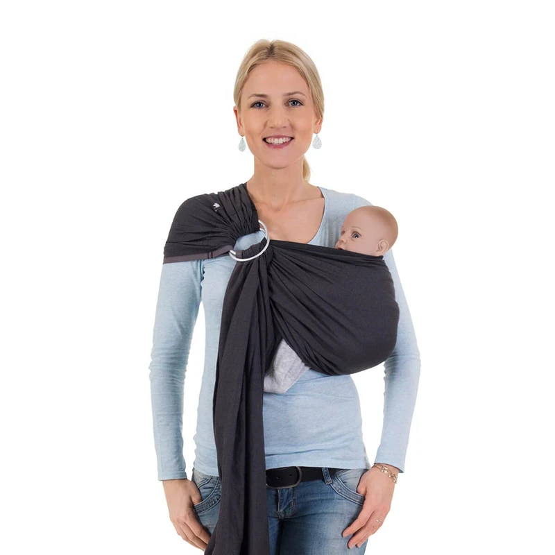 Hoppediz Ring Sling for Baby Carrying - London Grey