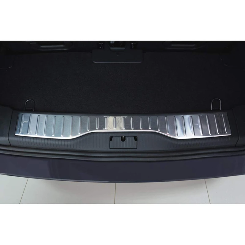 Avisa Stainless Steel Inner Rear bumper protector compatible with Opel Zafira B 2010-2012 'Ribs'