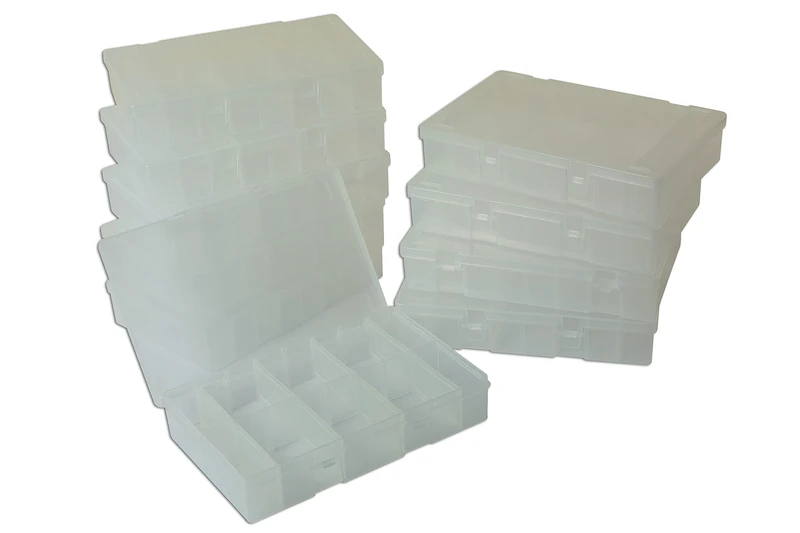 Connect 35019 Empty Assorted Boxes with 8 Dividers 10pc