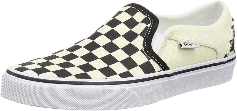 Vans Asher, Women’s Slip On Trainers, Multicolour ((Checkerboard) Black/White Apk), 7 (40.5 EU)