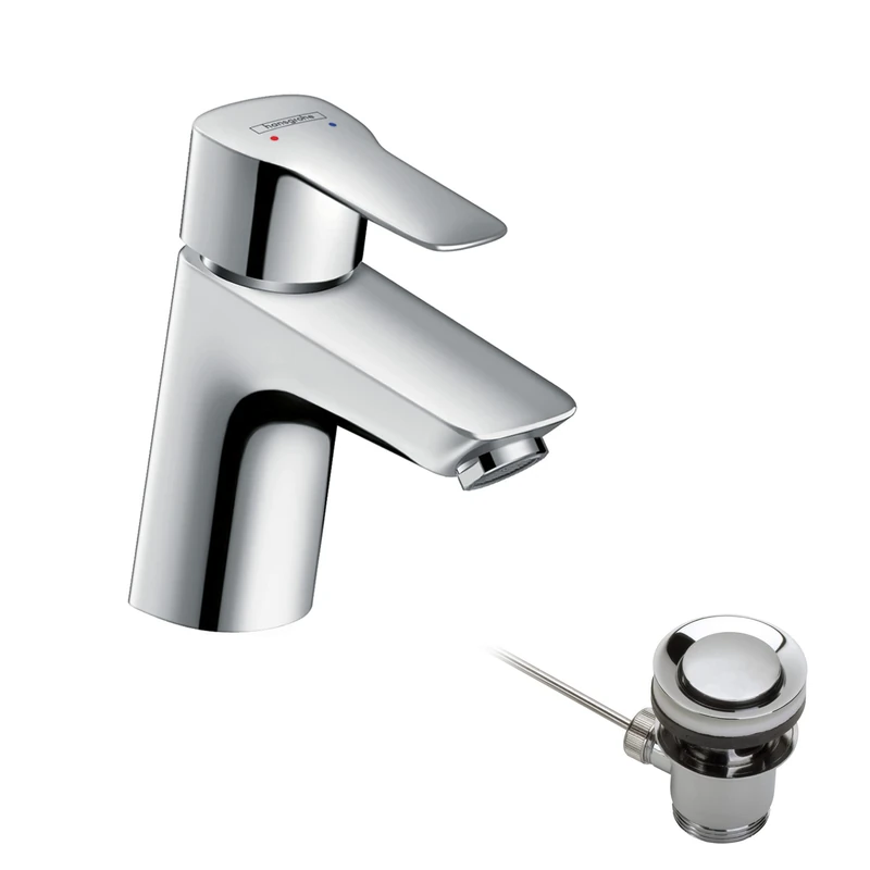 hansgrohe MySport Basin Mixer Tap M with pop-up waste, chrome, 71110000