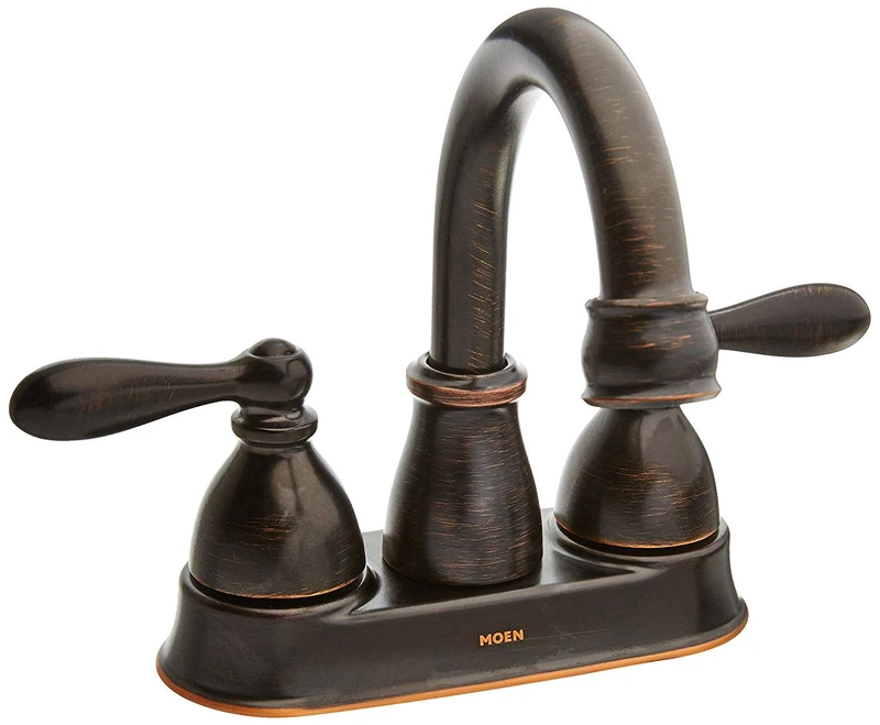 Moen WS84667BRB Caldwell Two-Handle High Arc Bathroom Faucet, Mediterranean Bronze, Pack of 1