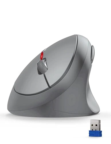 TECKNET Ergonomic Wireless Mouse, Vertical Mouse Rechargeable，4800DPI Slient Mouse with 6 Adjustable DPI, 6-Button Cordless Mouse for Laptop, PC, Mac