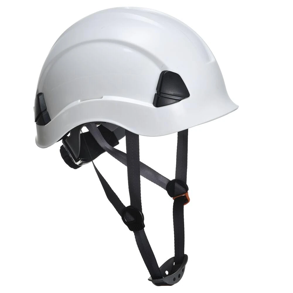 Portwest PS53 Safety Hard Hat - Height Endurance Lightweight Construction Safety Helmet Unvented ABS Shell with 6 Point Harness, White