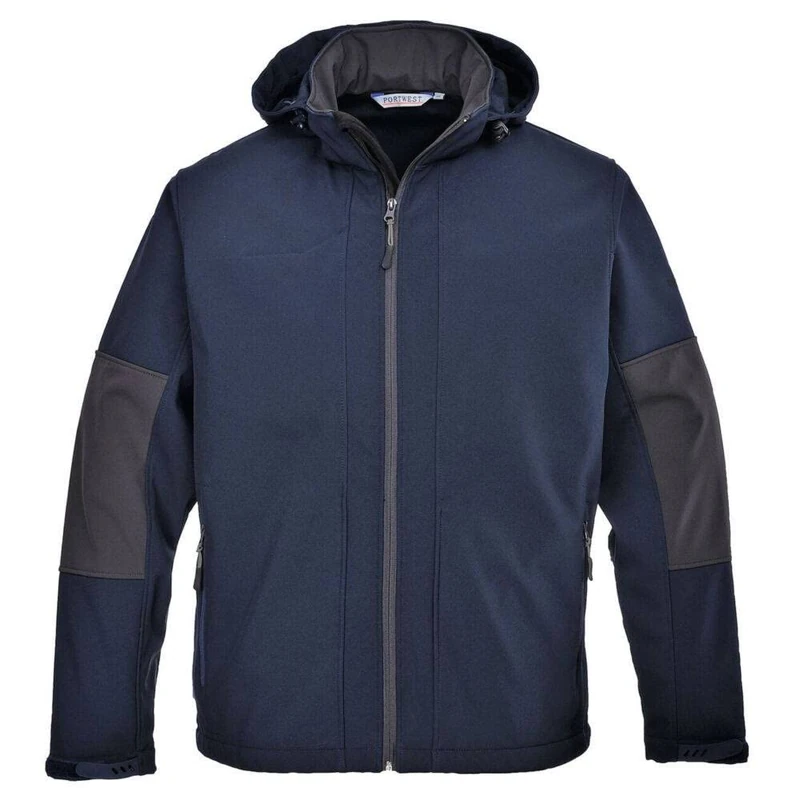Portwest Softshell with Hood (3L), Color: Navy, Size: Medium, TK53NARM