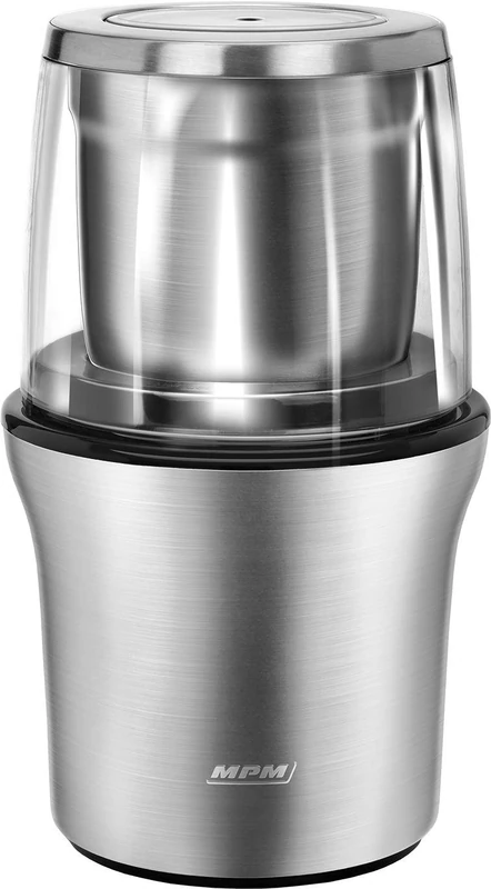 MPM MMK-06 Electric Coffee Grinder BPA Free 70g Coffee Per Minute 200W MMK-06M Stainless Steel