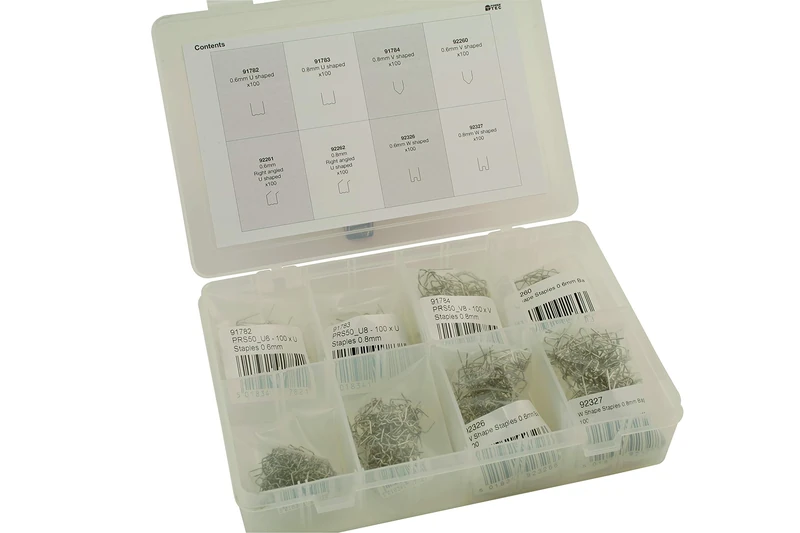 PowerTec 92382 Assorted Staples for Hot Stapler 800pc