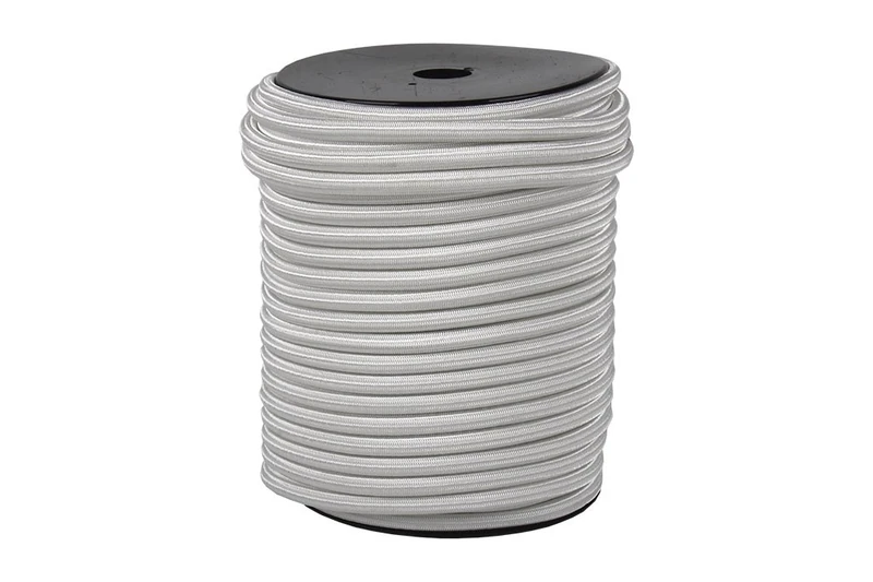 Cofan 08101077A Elastic Cord, White, 6 mm x 100 m