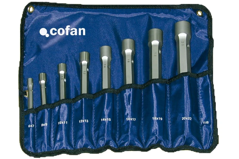 Cofan Set of 8 and 12 Piece Socket Wrench | Made from Chrome Vanadium | with Socket Sizes 6 x 7 to 30 x 32