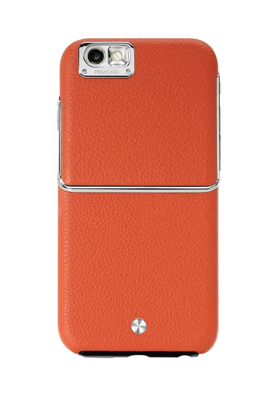 PEGACASA Maestro Leather Case for iPhone 6 Plus/6S Plus - Orange