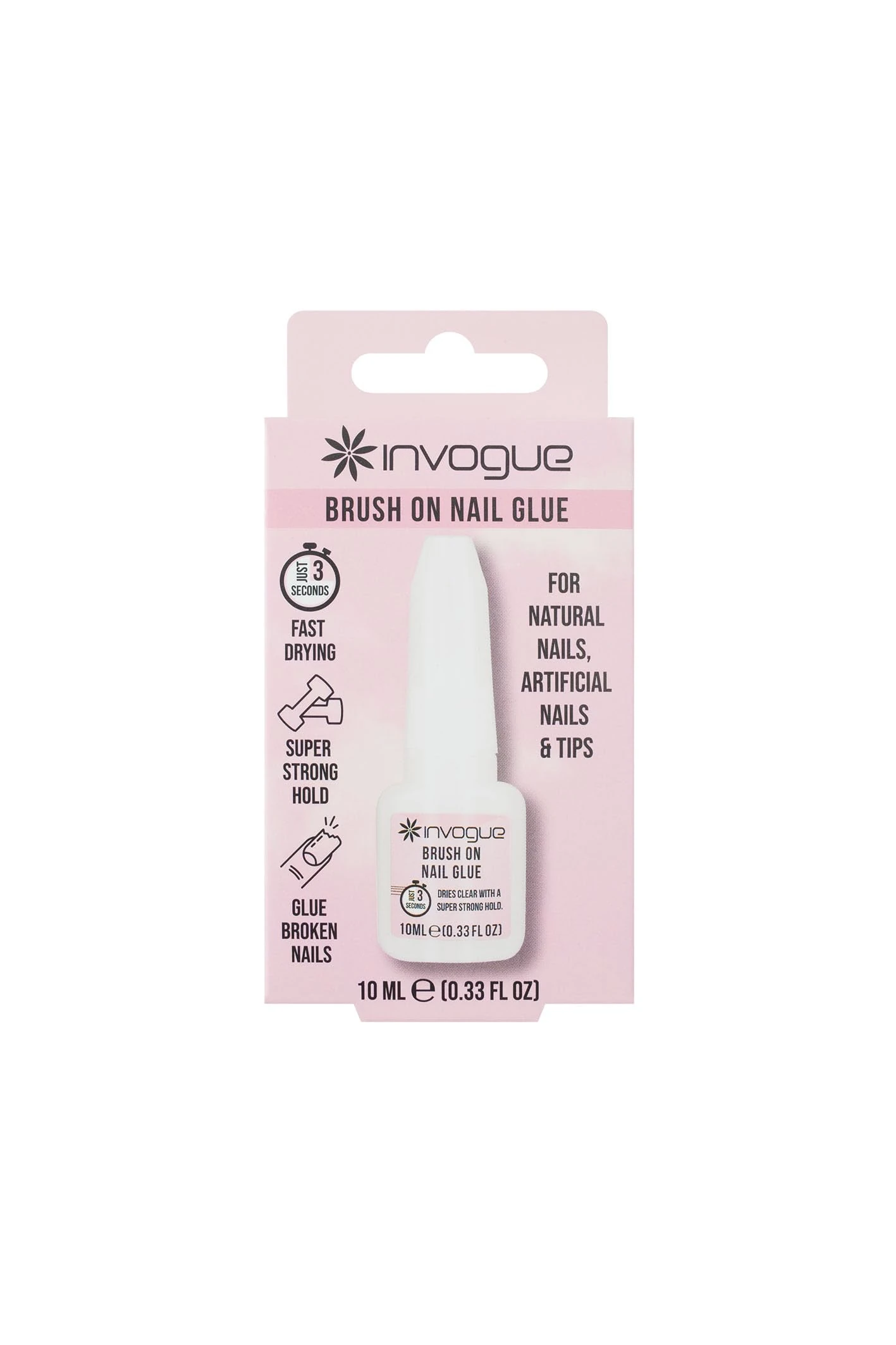 Invogue Brush on Nail Glue 10 ml