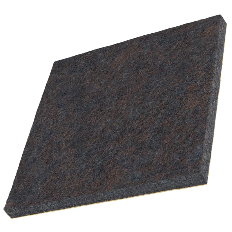 Adsamm® / 32 x self-adhesive felt pads/Brown / 3.54x3.54'' (90x90 mm) / square/Felt furniture glides with 0.216'' (5.5 mm) thickness/Furniture and floor glides