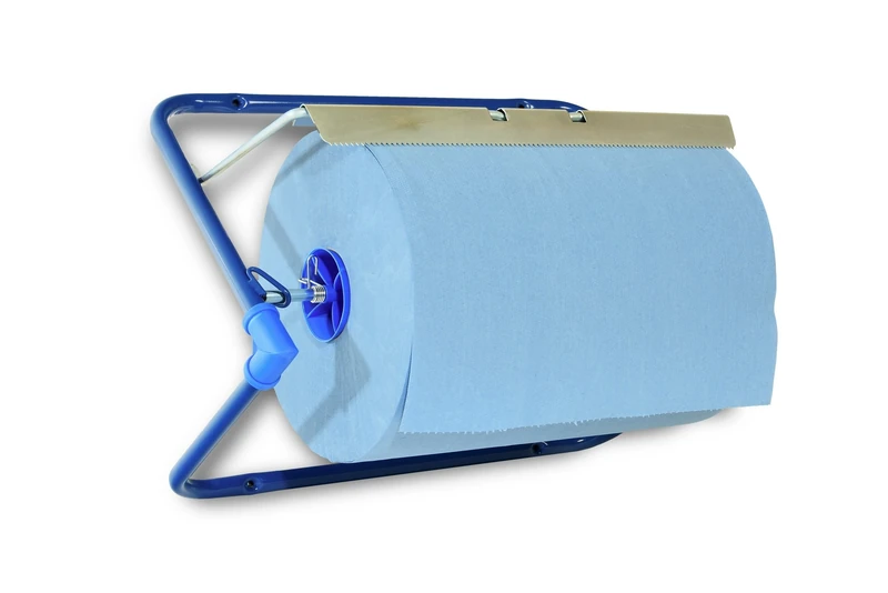 SemyTop ST-88522 Kitchen Roll Dispenser, Wall Mounted, Metal, Blue, 48 cm x 25.5 cm x 6.5 cm
