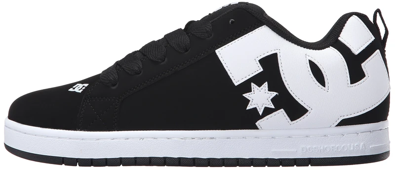 Dc Shoes Men's Court Graffik Casual Low Top Skate Shoe Sneaker Skateboarding, Black, 11 UK
