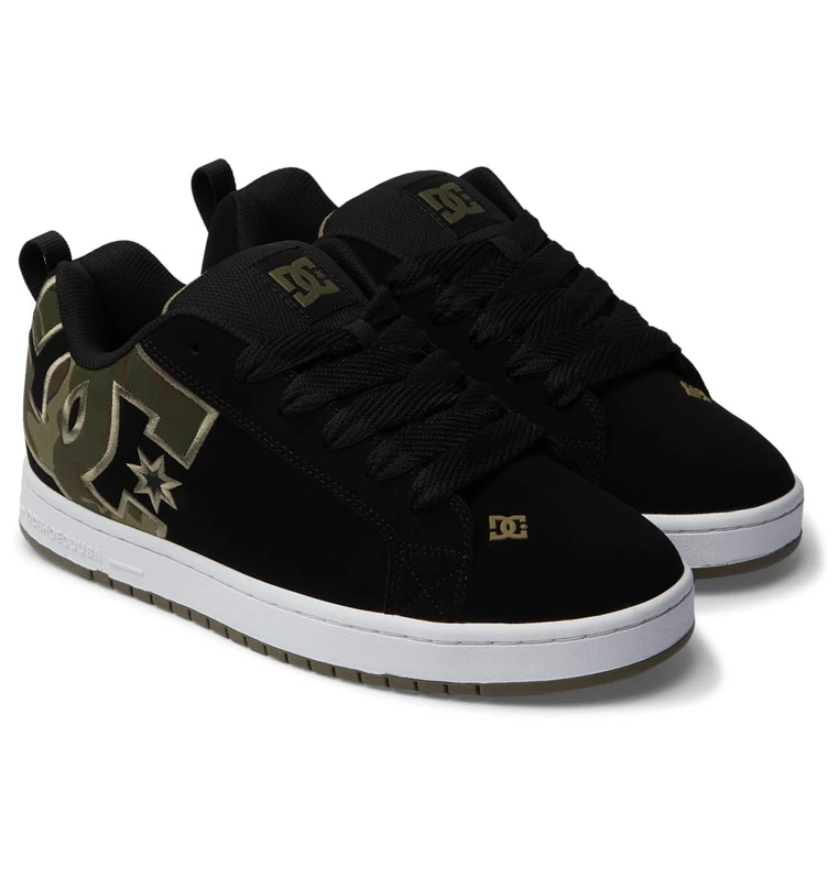 DC Shoes Men's Court Graffik Skateboarding Shoe, Black, 5 UK