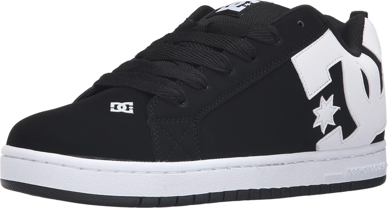 Dc Shoes Men's Court Graffik Casual Low Top Skate Shoe Sneaker Skateboarding, Black, 7.5 UK - Image 1