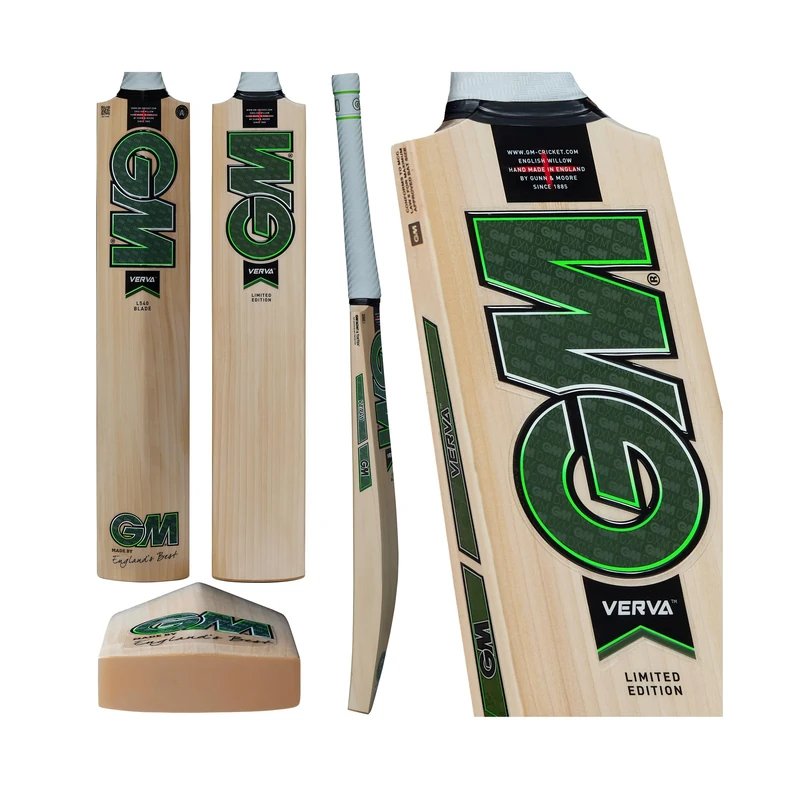 Gunn & Moore GM Cricket Bat | Verva 404 | Superior Seasoned Unbleached Grade 3 English Willow | DXM, ToeTek and NOW | Size 4 Suitable for Players 144-150cm/4' 8"-4' 11"