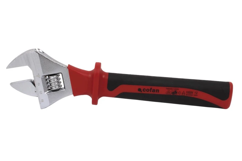 Cofan 1000V Adjustable Wrench with Centre Cap, 09514912, 0.011V