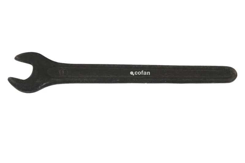 Cofan Reinforced Single Open-End Spanner, Black, 09512201, 0.011V