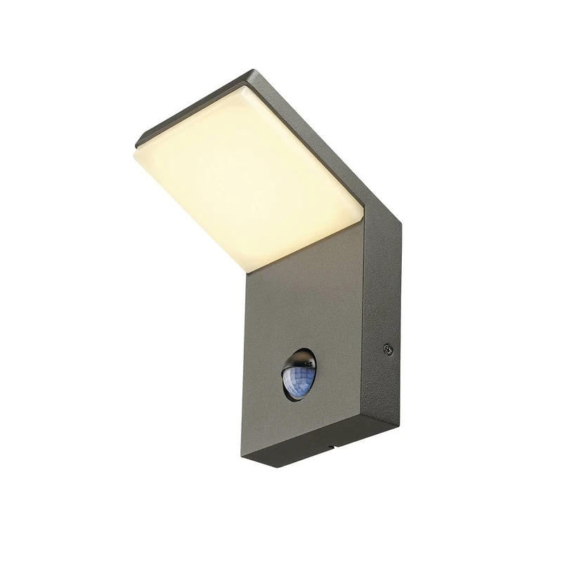 SLV Surface-Mounted Wall Light ORDI/Illumination for Walls, Paths, entrances, Surface-Mounted Outdoor Light, Garden lamp / IP44 3000K 9W 500lm Anthracite 120 Degrees