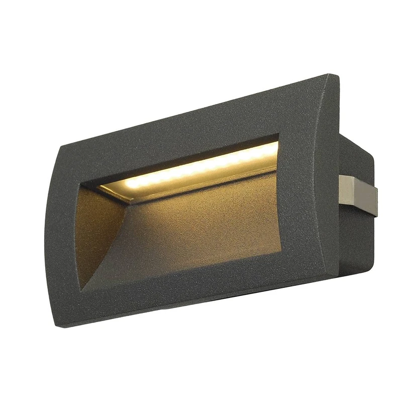 SLV recessed Wall Light DOWNUNDER Out LED M/Illumination for Walls, Paths, entrances, LED Outdoor spot, Built-in Outdoor Light, Garden lamp / IP55 3000K 4W 85lm Anthracite