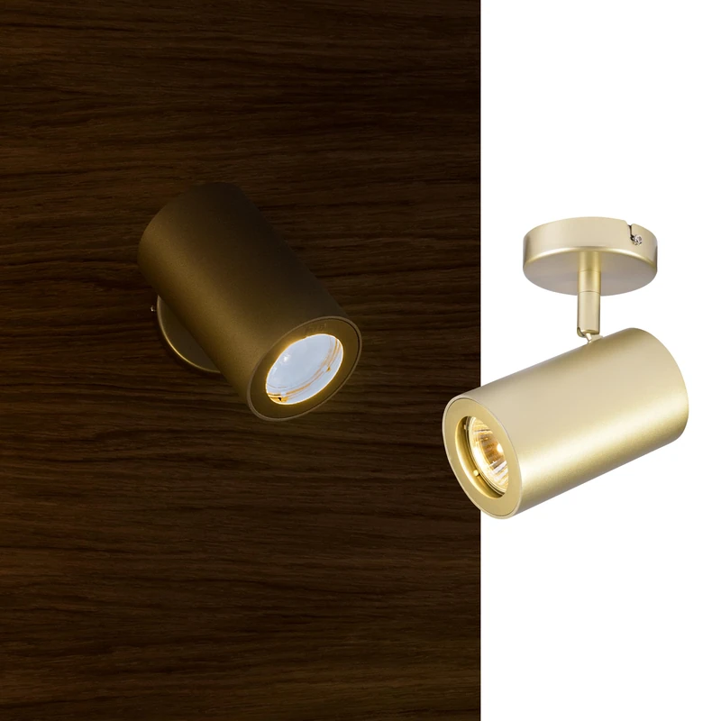 SLV Wall and Ceiling-Mounted Light Enola_B / Ceiling and Wall Lighting Inside, Surface-Mounted Light, Wall-Mounted Light, Ceiling Spotlight / GU10 50W Gold - Image 1