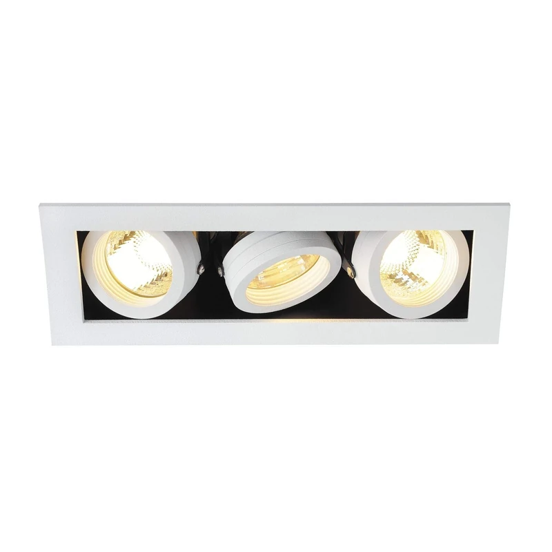 SLV recessed Ceiling Light KADUX 3 / spot, floodlight, Ceiling Spotlight, Ceiling Light, Built-in LED Light, Internal Lighting / GU10 50W White