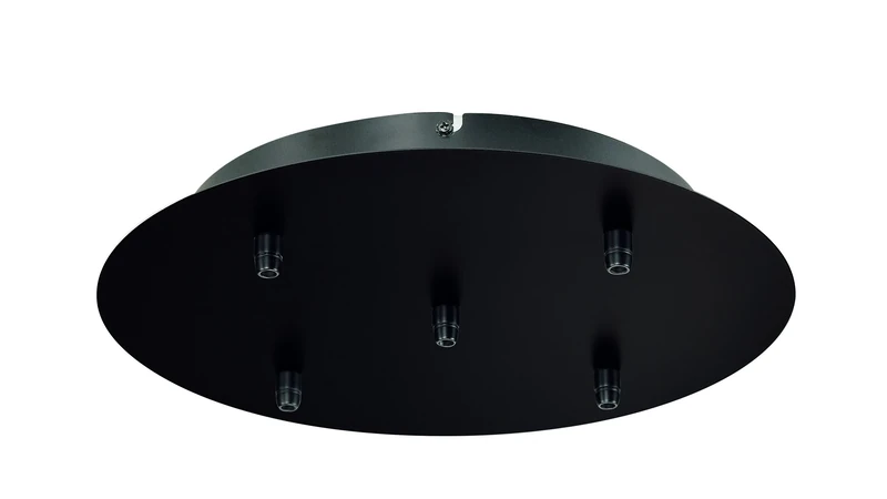 SLV Ceiling Rosette FITU 5er Rose Round incl. Strain reliefs/Black