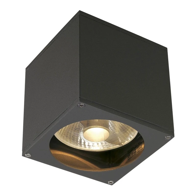 SLV Surface-Mounted Wall Light Big Theo Wall/Illumination for Walls, Paths, entrances, LED Outdoor spot, Surface-Mounted Outdoor Light, Garden lamp / GU10 IP44 75W Anthracite