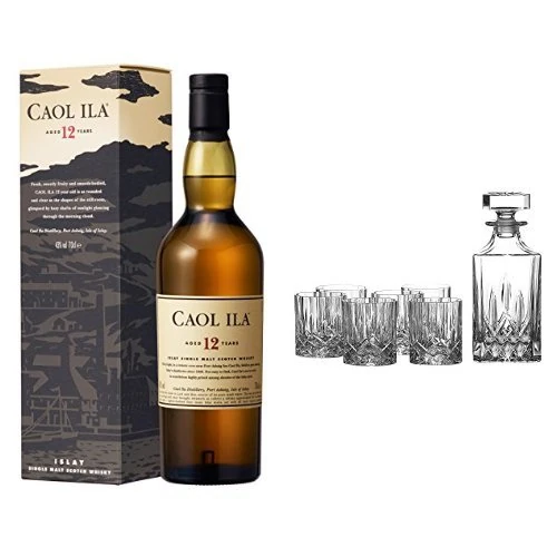 Caol Ila 12 Year Old Whisky and Royal Doulton Crystal Decanter Set, 1 x 700ml