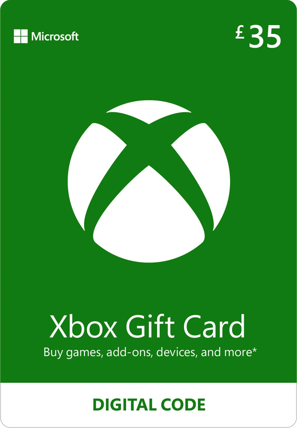 Xbox Gift Card | 35 GBP | Digital Voucher | Xbox One, Series S|X & Windows | (Download Code)