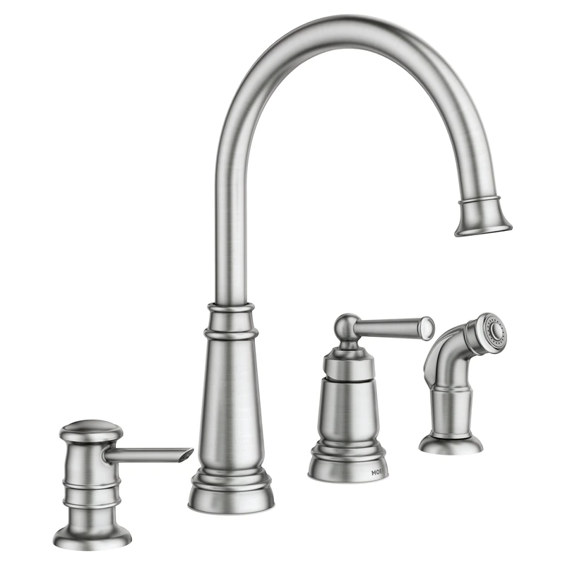 Moen 87042SRS Edison High Arc Kitchen Faucet - Stainless - Image 1