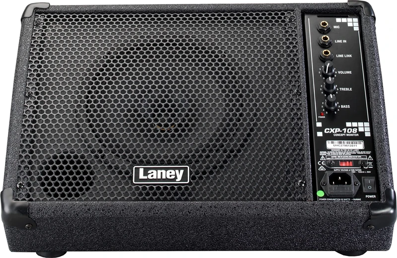 Laney CONCEPT Series CXP-108 - Active Stage Monitor - 80W - 8 inch Coaxial Woofer,Black