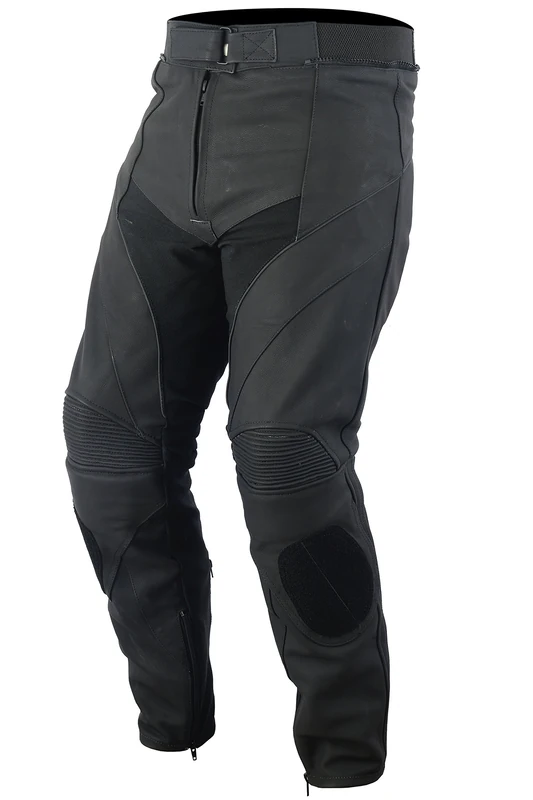 Bikers Gear Australia Mens Premium Leather Motorcycle Pants - L