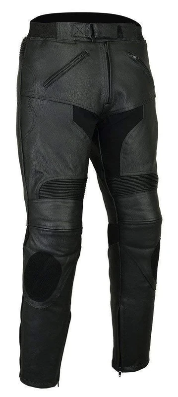 Bikers Gear Australia LT1005 Razor Premium Leather Motorcycle Sports Trousers Pants with Removable CE1621-1 Armour (5XL/S)