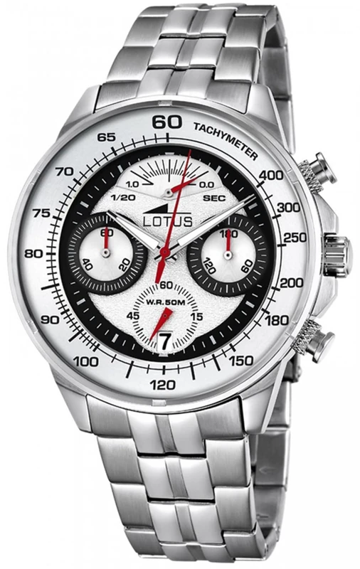 Lotus Men's Quartz Watch with Black Dial Analogue Display Quartz Stainless Steel 10129/1