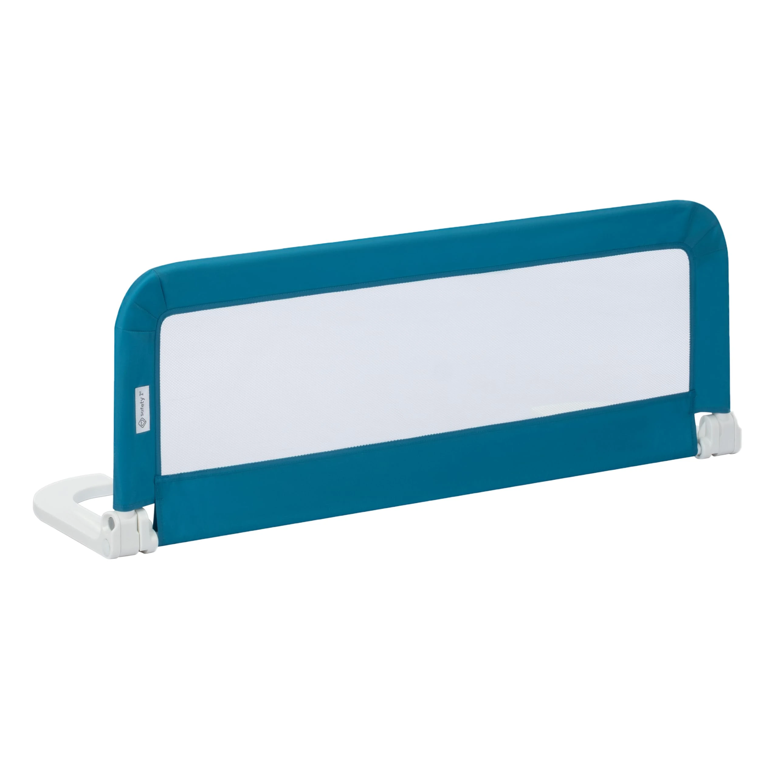 Safety 1st Portable Bed Rail, Foldable Bed Guard for Toddler Bed, 18 Months – 5 Years, Portable Travel Bed Guard, Mesh Fabric, Easy to Install, Automatic Lock, Easy to Transport, Blue