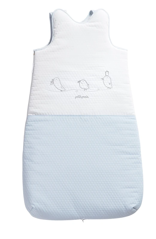PETIT PRAIA Piu Piu Azul Sleeping Sack (Large, White/Blue) - Image 1