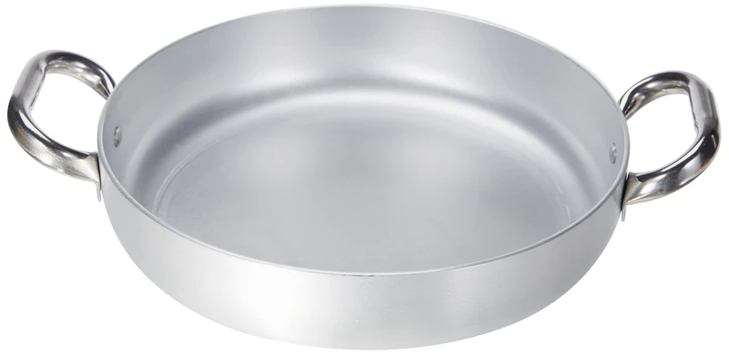 Pentole Agnelli Aluminium Professional 3 Mm. Thick Induction Omelette Pan with 2 Handles, Diameter 28 Cm.