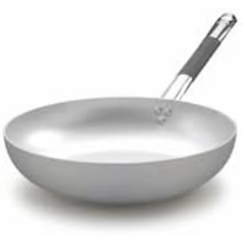 Pentole Agnelli ALMC111BPIC32 Pots Aluminum Induction Line Countersunk Pan High, Induction bottom with 1 Cool Handle, 32 cm