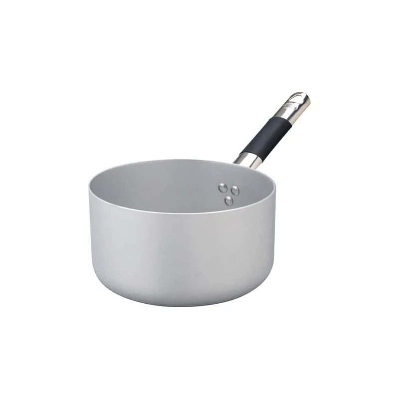 Pentole Agnelli Aluminium 3 Mm. Thick Professional Induction Deep Cool Saucepan with Tubular Handle, Diameter 20 Cm, Metal, Grey