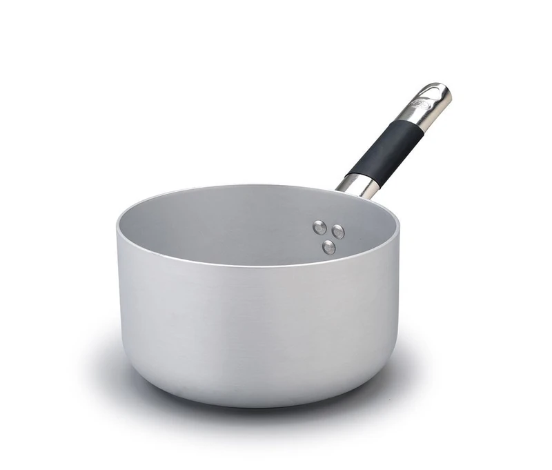 Pentole Agnelli Aluminium 3 Mm. Thick Professional Induction Deep Cool Saucepan With Tubular Handle, Diameter 16 Cm.