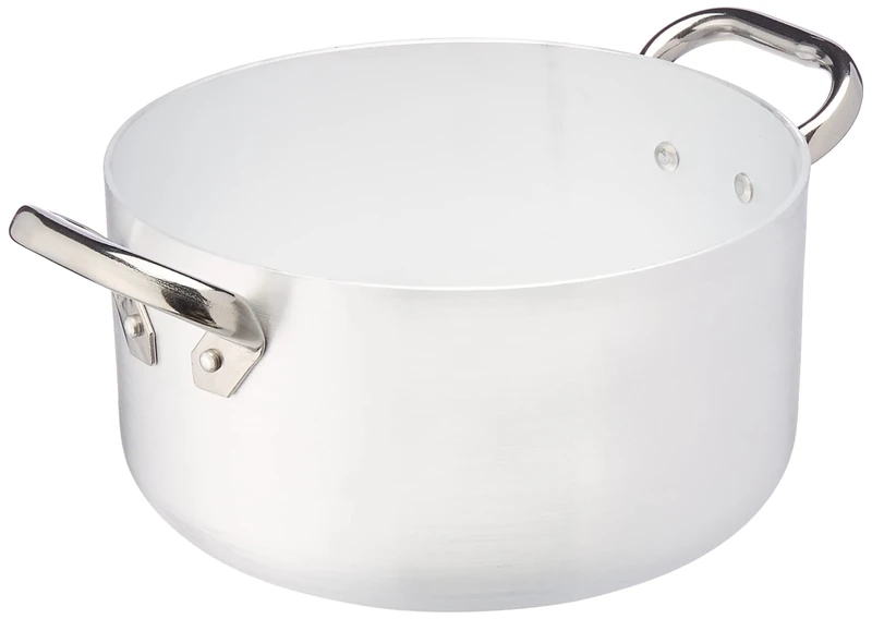Pentole Agnelli ALMA104PI24 Linea Alluminio Induzione Aluminium 3 Mm. Thick Professional Induction Saucepot with 2 Stainless Handles, 5.92 Litre, Alloy Steel, Grey