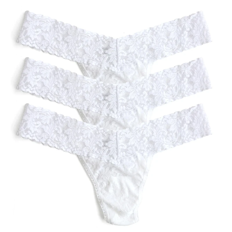 Hanky Panky Multi Pack - Signature Lace Low Rise Thong - 3 Pack-OS