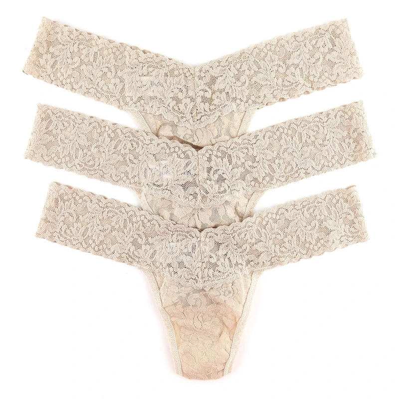 Hanky Panky Multi Pack - Signature Lace Low Rise Thong - 3 Pack-OS