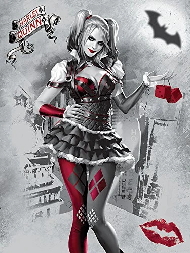 DC Comics AFWDC99540 Batman Arkham Knight 60 X 80 cm Harley Quinn Canvas Print