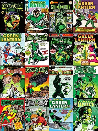 Pyramid International DC Comics Green Lantern Covers Montage Canvas Print, 60 x 80 cm - Image 1