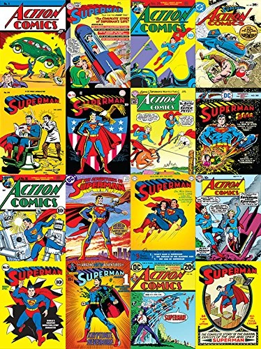 DC Comics "Superman Comic Covers Montage" Canvas Print, 60 x 80 cm